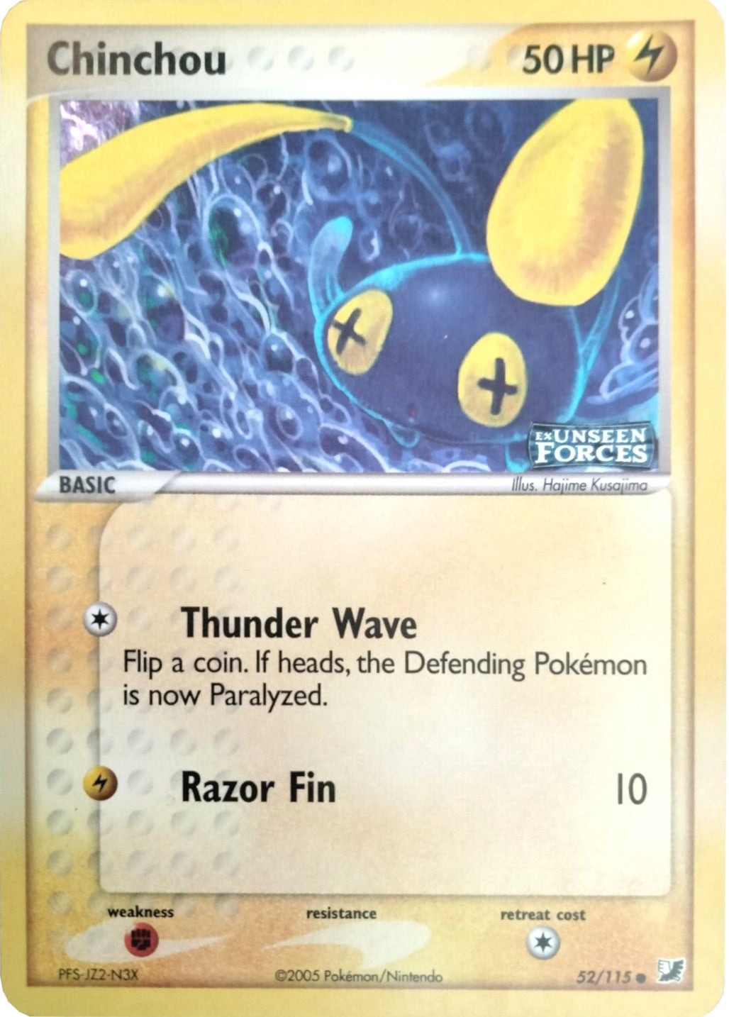 Chinchou (52/115) (Stamped) [EX: Unseen Forces] | Play N Trade Winnipeg