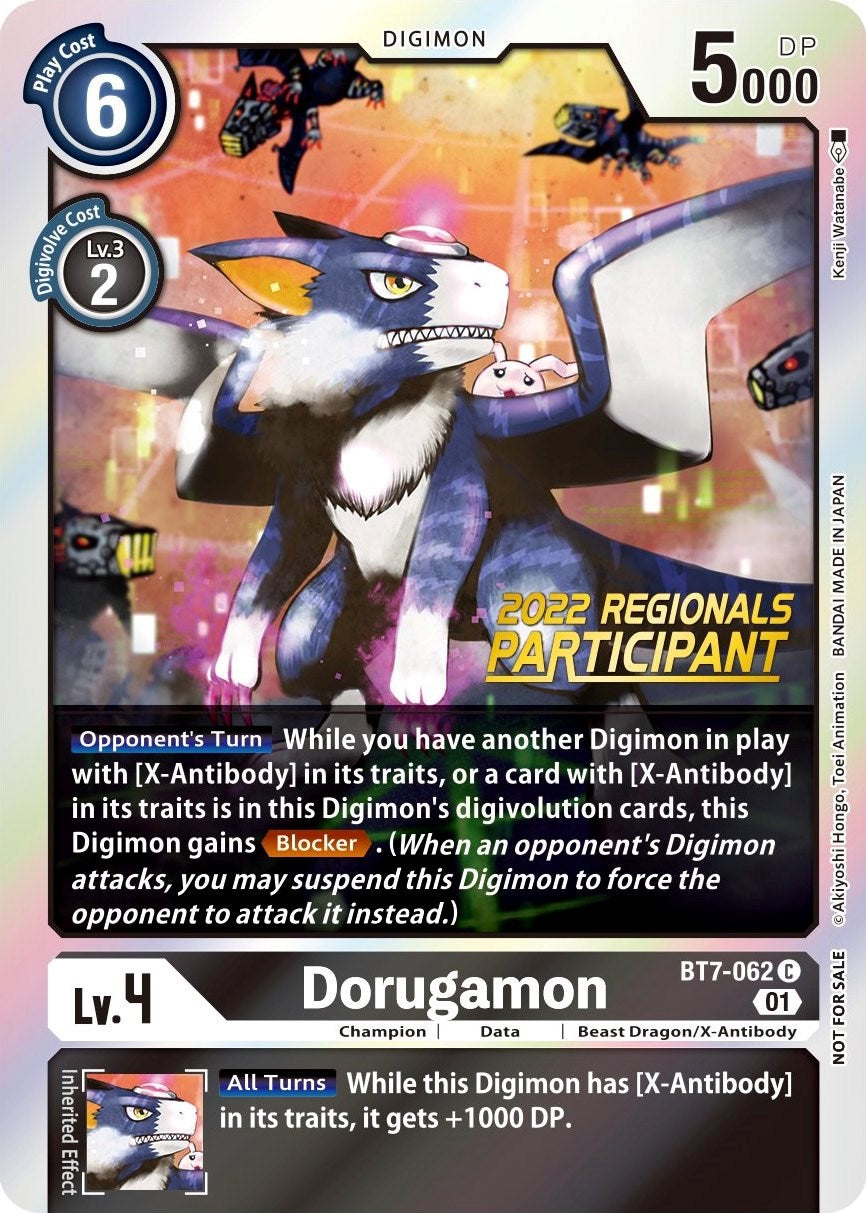 Dorugamon [BT7-062] (2022 Championship Offline Regional) (Online Participant) [Next Adventure Promos] | Play N Trade Winnipeg