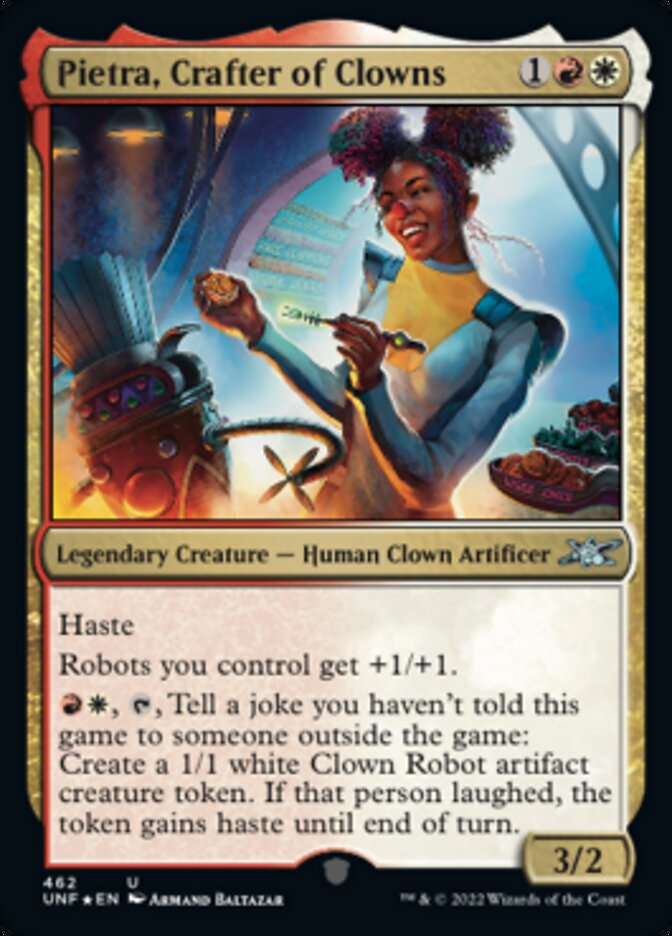Pietra, Crafter of Clowns (Galaxy Foil) [Unfinity] | Play N Trade Winnipeg