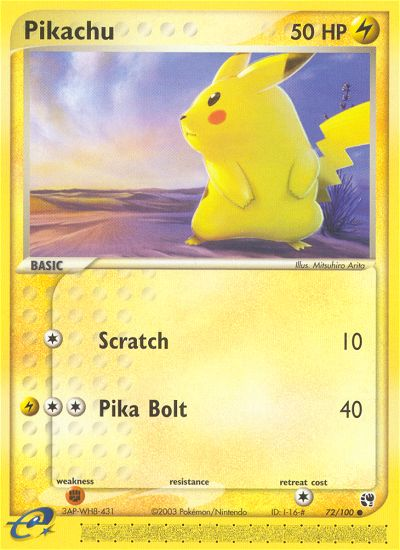 Pikachu (72/100) [EX: Sandstorm] | Play N Trade Winnipeg