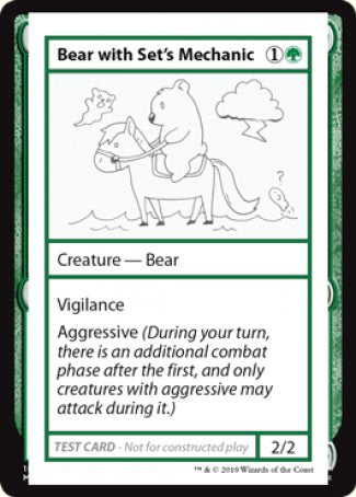 Bear with Set's Mechanic (2021 Edition) [Mystery Booster Playtest Cards] | Play N Trade Winnipeg