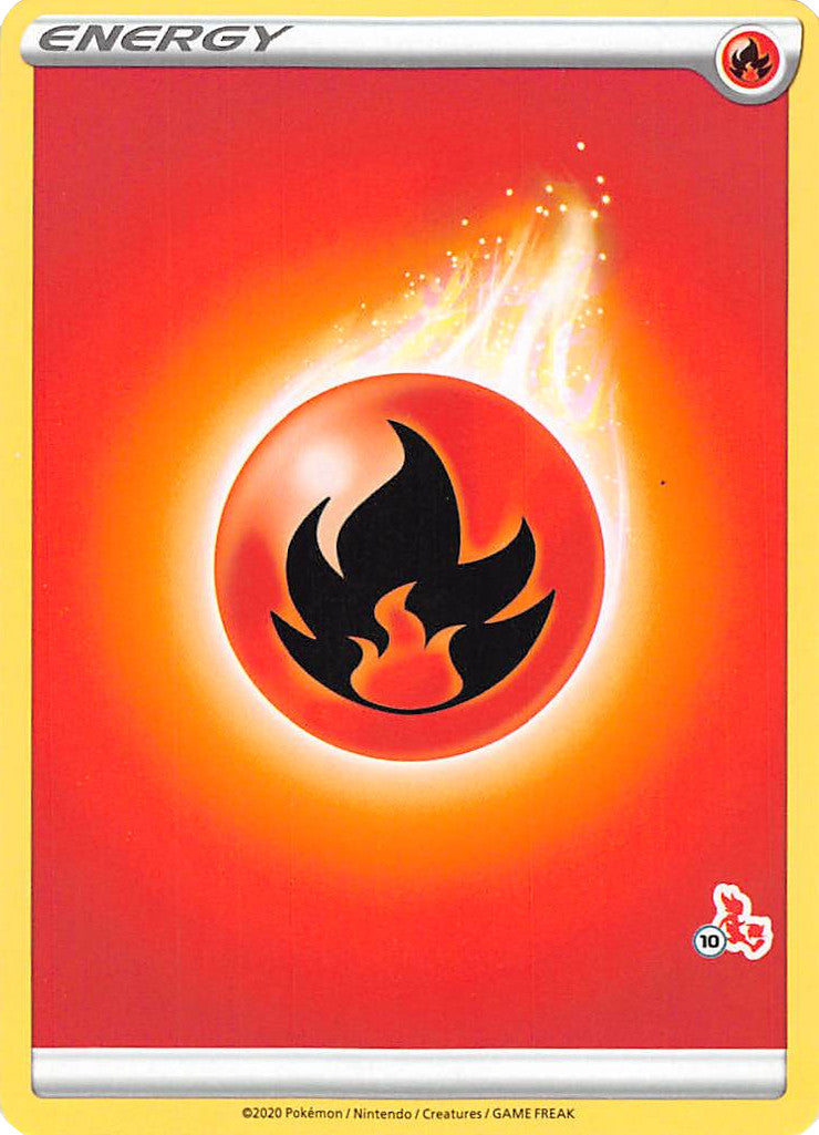 Fire Energy (Cinderace Stamp #10) [Battle Academy 2022] | Play N Trade Winnipeg