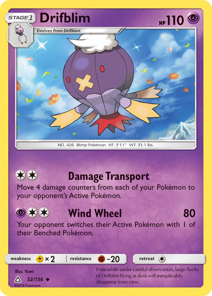 Drifblim (52/156) [Sun & Moon: Ultra Prism] | Play N Trade Winnipeg