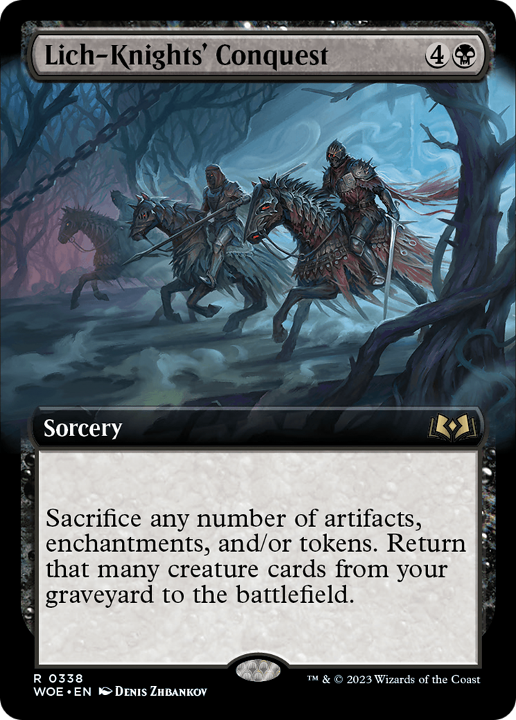Lich-Knights' Conquest (Extended Art) [Wilds of Eldraine] | Play N Trade Winnipeg