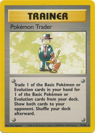 Pokemon Trader (77/102) [Base Set Unlimited] | Play N Trade Winnipeg