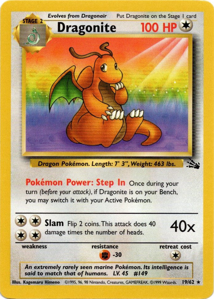 Dragonite (19/62) [Fossil Unlimited] | Play N Trade Winnipeg