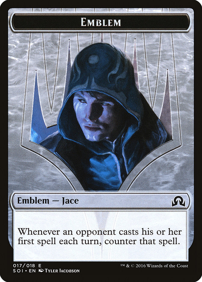 Jace, Unraveler of Secrets Emblem [Shadows over Innistrad Tokens] | Play N Trade Winnipeg