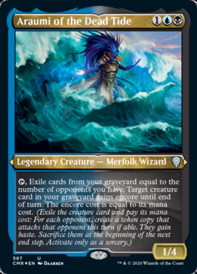 Araumi of the Dead Tide (Etched) [Commander Legends] | Play N Trade Winnipeg