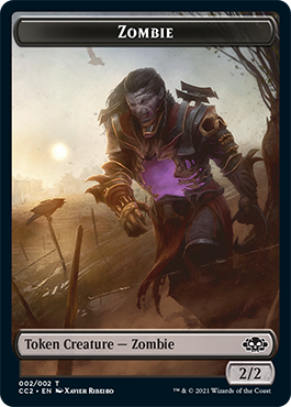 Snake // Zombie Double-sided Token [Commander Collection: Black Tokens] | Play N Trade Winnipeg