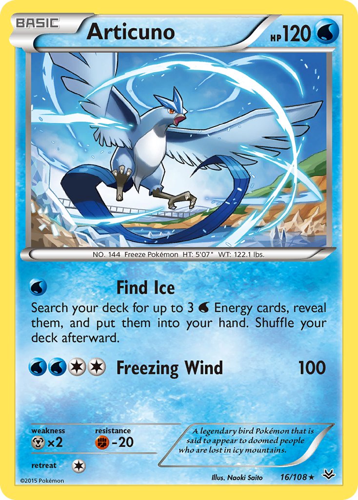 Articuno (16/108) (Theme Deck Exclusive) [XY: Roaring Skies] | Play N Trade Winnipeg