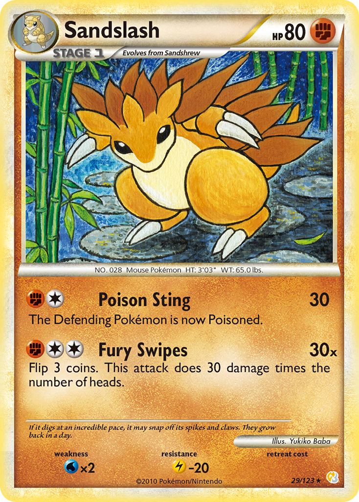 Sandslash (29/123) [HeartGold & SoulSilver: Base Set] | Play N Trade Winnipeg