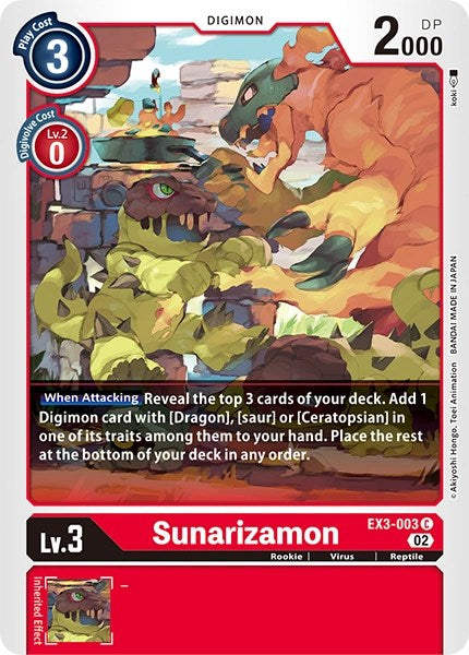 Sunarizamon [EX3-003] [Revision Pack Cards] | Play N Trade Winnipeg