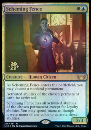 Scheming Fence [Streets of New Capenna Prerelease Promos] | Play N Trade Winnipeg