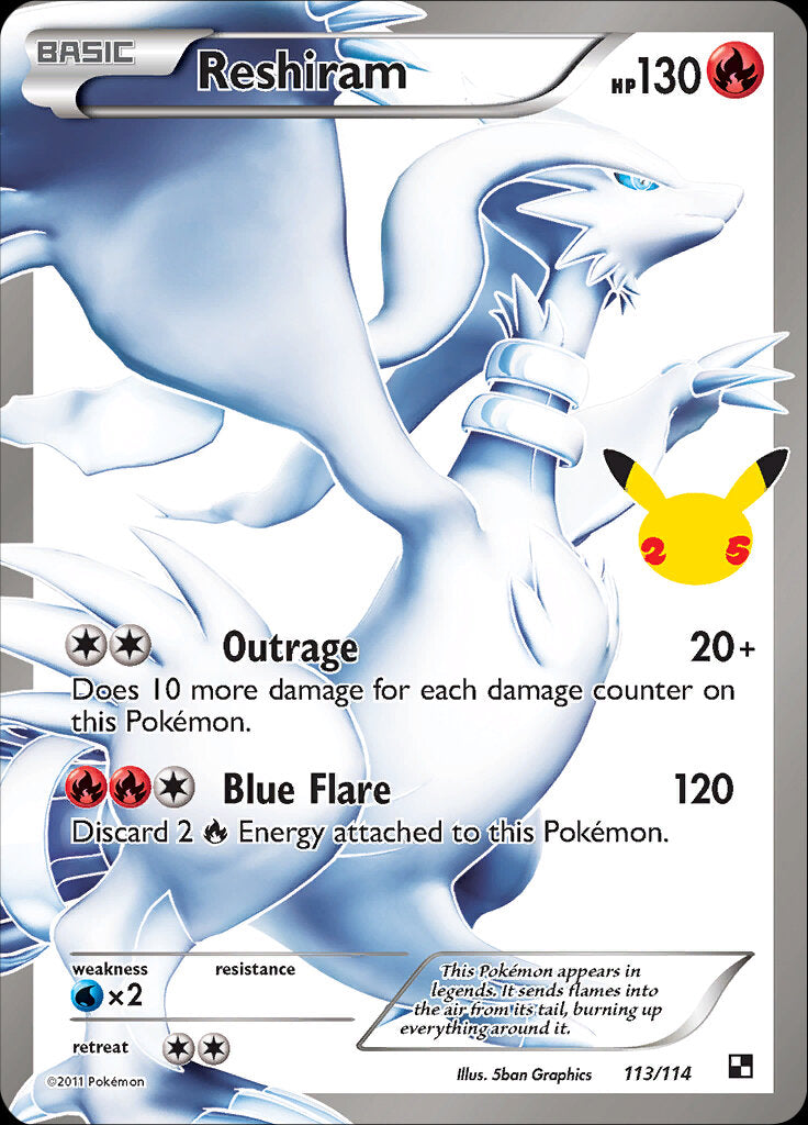 Reshiram (113/114) [Celebrations: 25th Anniversary - Classic Collection] | Play N Trade Winnipeg