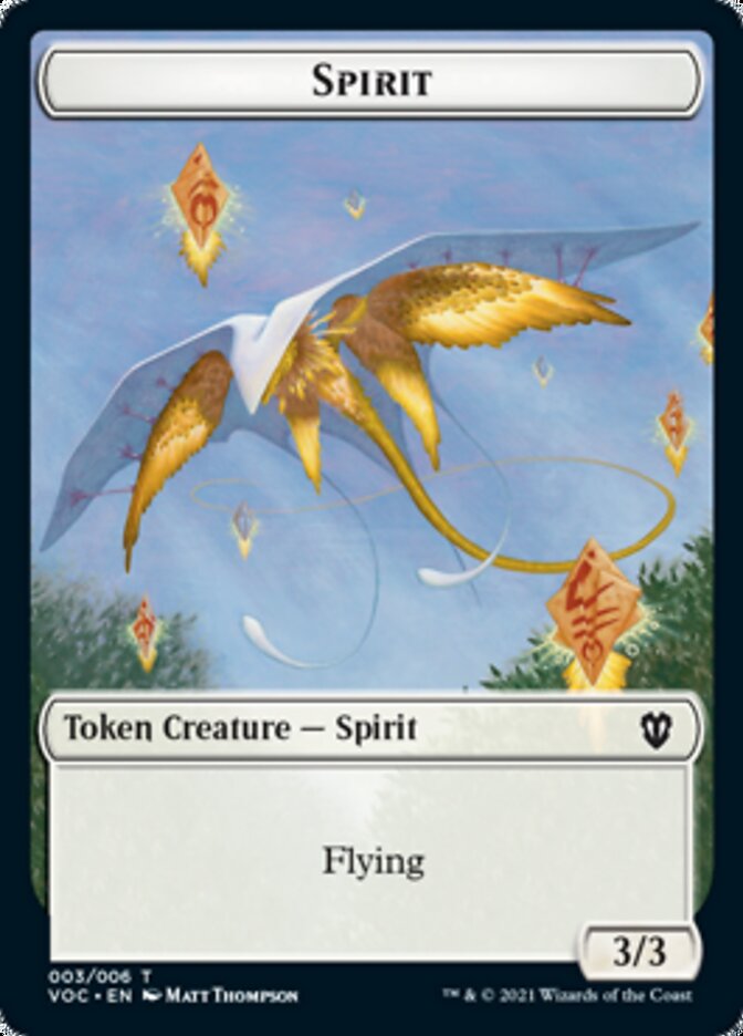 Spirit (003) // Thopter Double-sided Token [Innistrad: Crimson Vow Commander Tokens] | Play N Trade Winnipeg