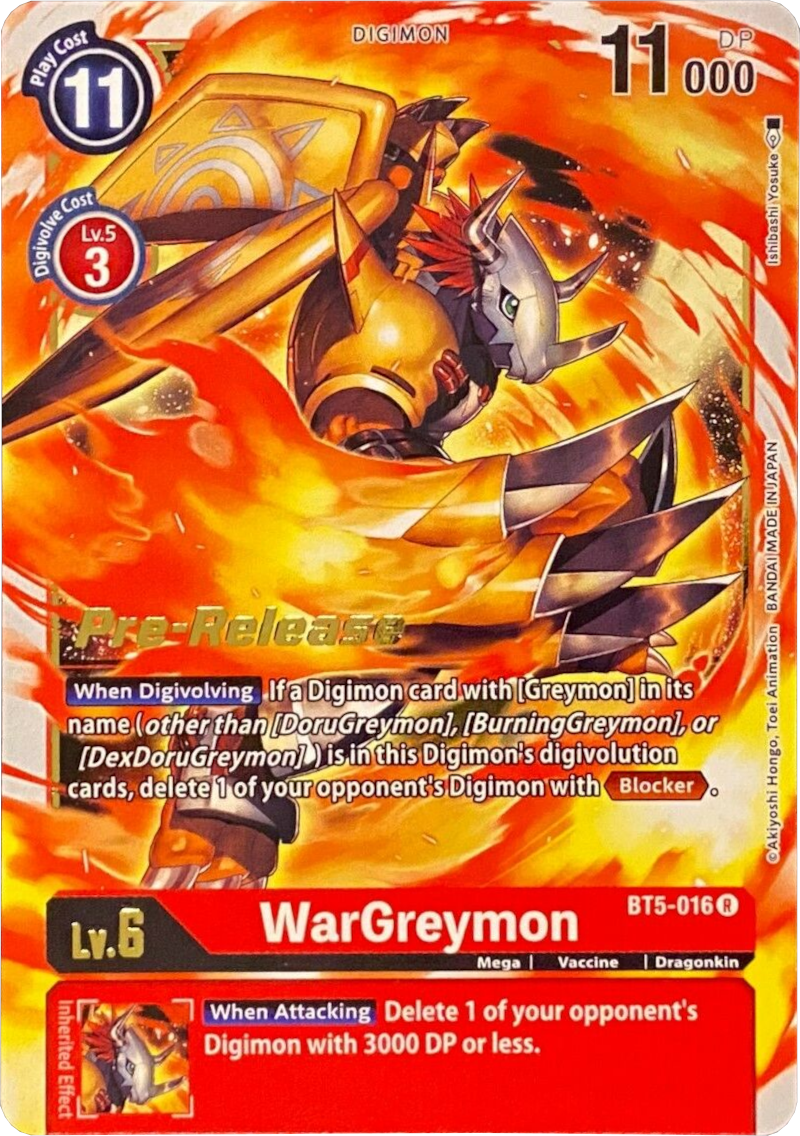 WarGreymon [BT5-016] [Battle of Omni Pre-Release Promos] | Play N Trade Winnipeg