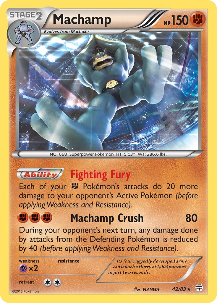 Machamp (42/83) (Theme Deck Exclusive) [XY: Furious Fists] | Play N Trade Winnipeg