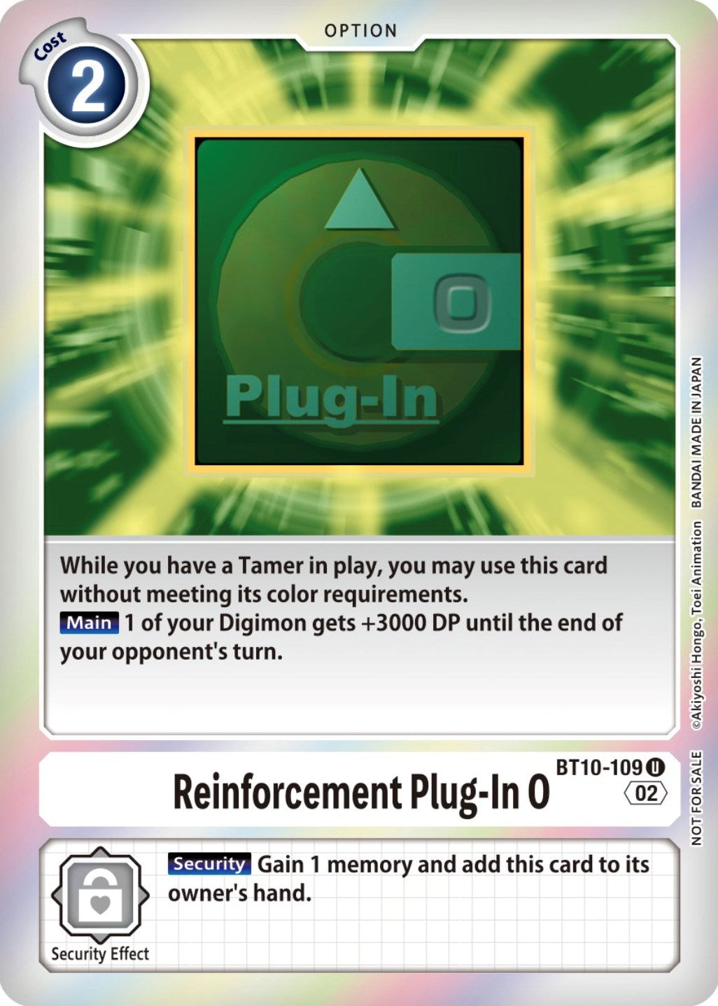 Reinforcement Plug-In 0 [BT10-109] (Event Pack 4) [Xros Encounter Promos] | Play N Trade Winnipeg