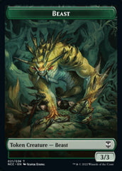 Plant // Beast Double-sided Token [Streets of New Capenna Commander Tokens] | Play N Trade Winnipeg