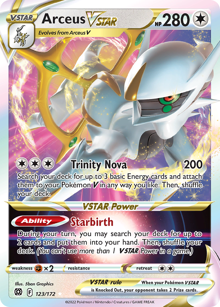 Arceus VSTAR (123/172) (Metal Card) [Sword & Shield: Brilliant Stars] | Play N Trade Winnipeg