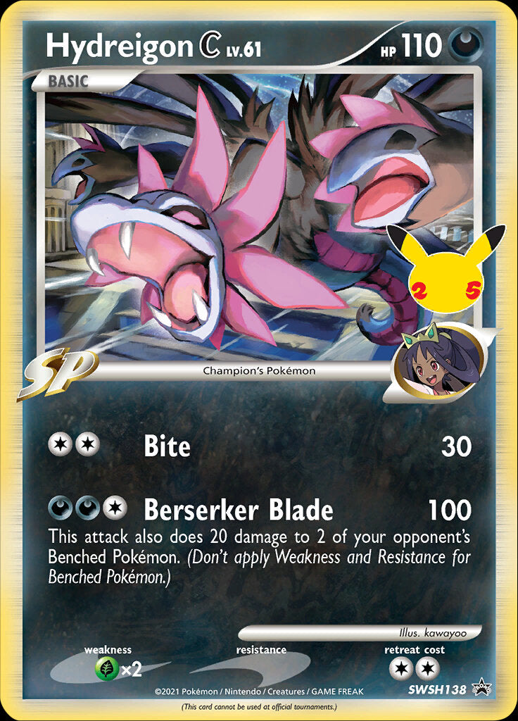 Hydreigon C (SWSH138) (Celebrations) [Sword & Shield: Black Star Promos] | Play N Trade Winnipeg