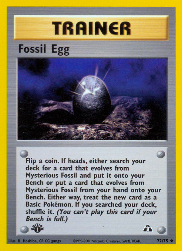 Fossil Egg (72/75) [Neo Discovery 1st Edition] | Play N Trade Winnipeg