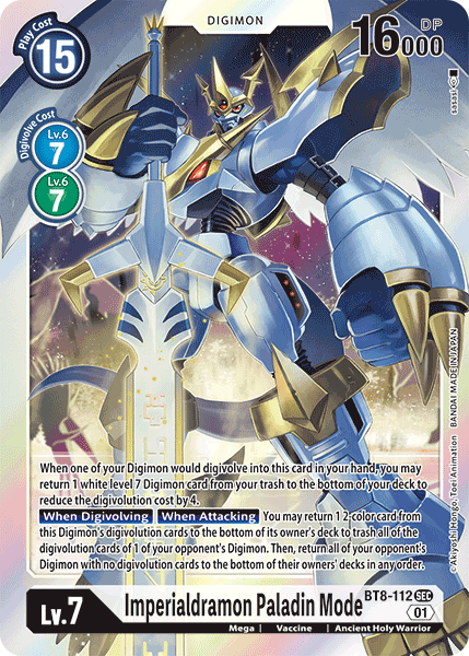 Imperialdramon: Paladin Mode [BT8-112] [New Awakening] | Play N Trade Winnipeg