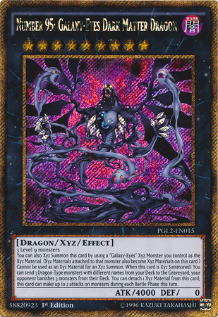 Number 95: Galaxy-Eyes Dark Matter Dragon [PGL2-EN015] Gold Secret Rare | Play N Trade Winnipeg