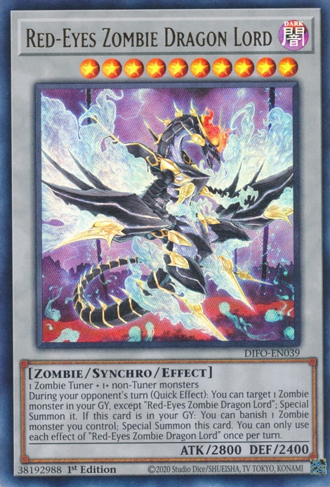 Red-Eyes Zombie Dragon Lord [DIFO-EN039] Ultra Rare | Play N Trade Winnipeg