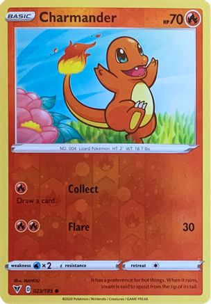 Charmander (023/185) (Reverse Cosmos Holo) [Sword & Shield: Vivid Voltage] | Play N Trade Winnipeg