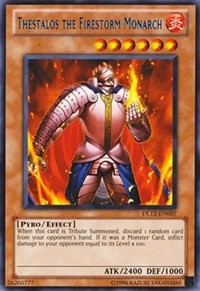 Thestalos the Firestorm Monarch (Blue) [DL12-EN007] Rare | Play N Trade Winnipeg