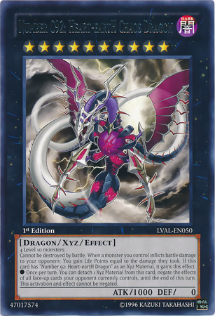 Number C92: Heart-eartH Chaos Dragon [LVAL-EN050] Rare | Play N Trade Winnipeg