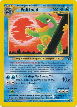 Politoed (27/75) [Neo Discovery Unlimited] | Play N Trade Winnipeg