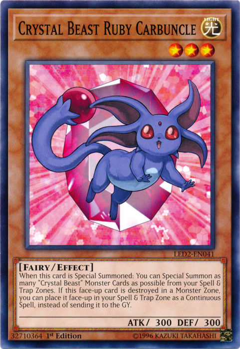 Crystal Beast Ruby Carbuncle [LED2-EN041] Common | Play N Trade Winnipeg