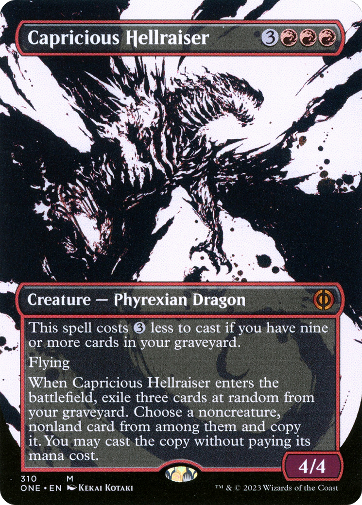 Capricious Hellraiser (Borderless Ichor) [Phyrexia: All Will Be One] | Play N Trade Winnipeg