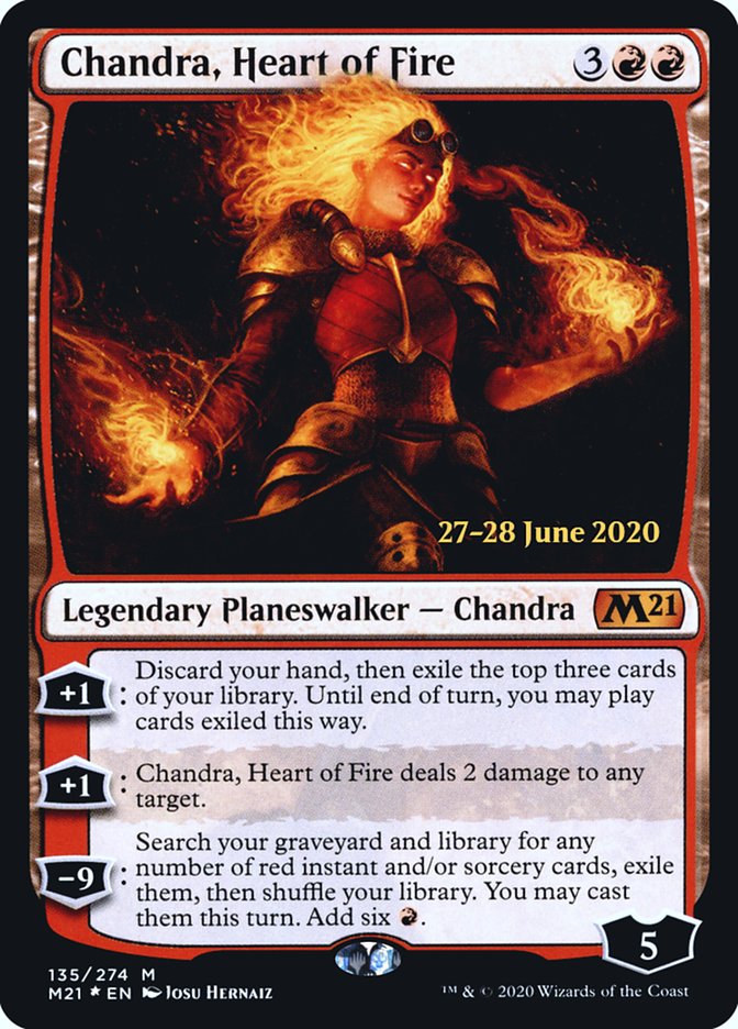 Chandra, Heart of Fire  [Core Set 2021 Prerelease Promos] | Play N Trade Winnipeg