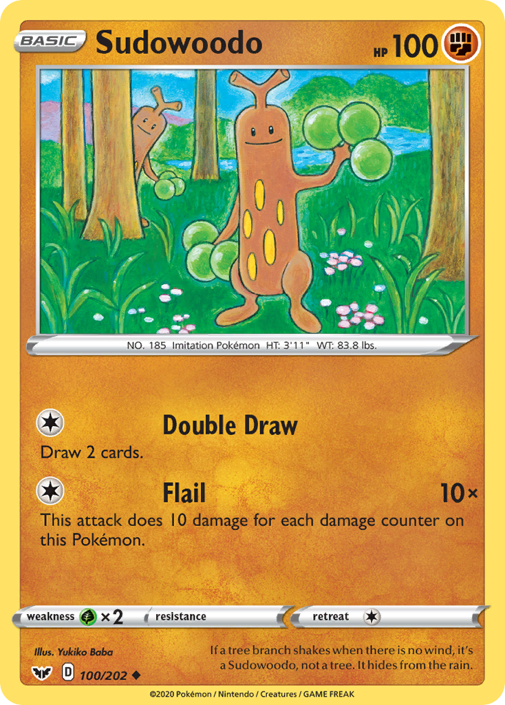 Sudowoodo (100/202) [Sword & Shield: Base Set] | Play N Trade Winnipeg