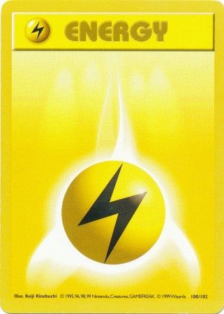 Lightning Energy (100/102) [Base Set Shadowless Unlimited] | Play N Trade Winnipeg