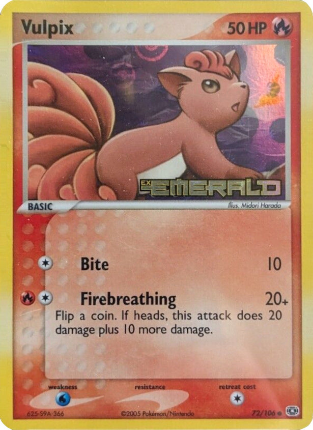 Vulpix (72/106) (Stamped) [EX: Emerald] | Play N Trade Winnipeg