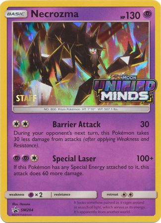 Necrozma (SM204) (Staff Prerelease Promo) [Sun & Moon: Black Star Promos] | Play N Trade Winnipeg