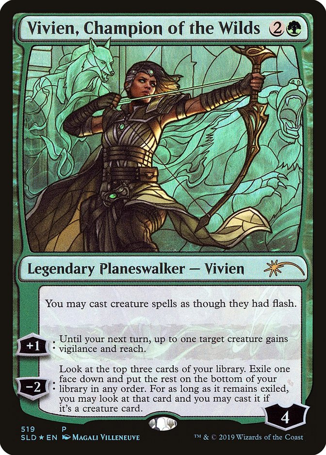 Vivien, Champion of the Wilds (Stained Glass) [Secret Lair Drop Promos] | Play N Trade Winnipeg