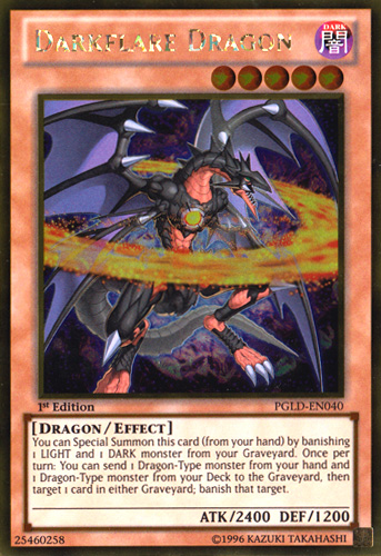 Darkflare Dragon [PGLD-EN040] Gold Rare | Play N Trade Winnipeg