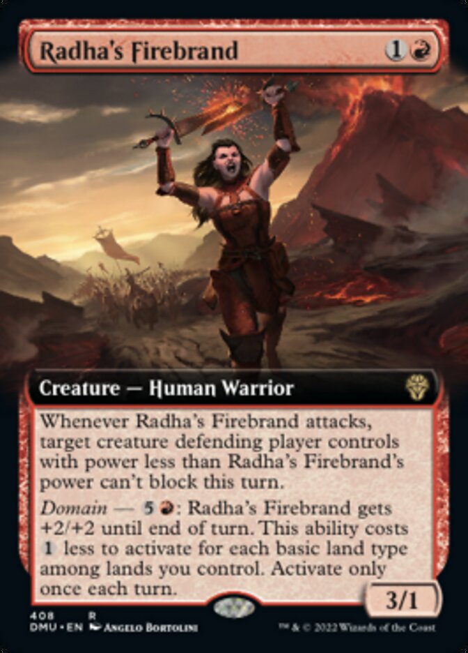Radha's Firebrand (Extended Art) [Dominaria United] | Play N Trade Winnipeg