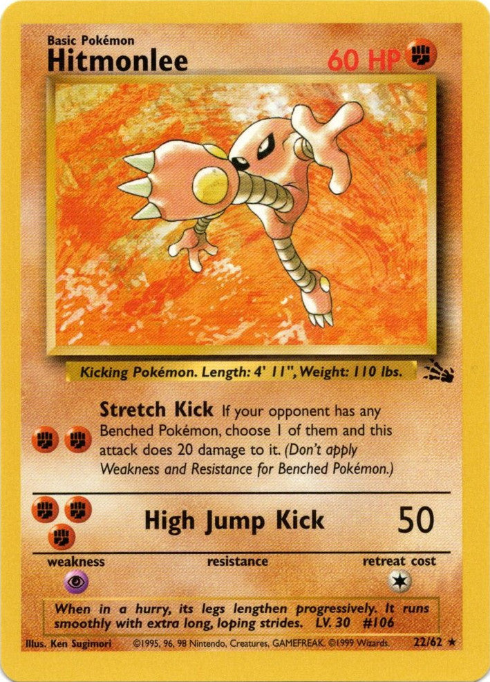 Hitmonlee (22/62) [Fossil Unlimited] | Play N Trade Winnipeg