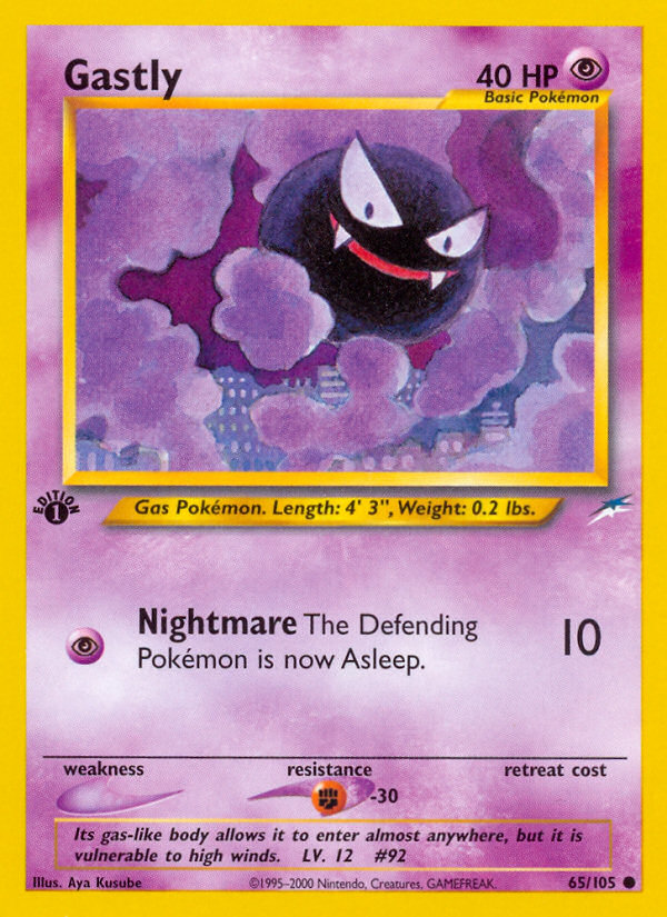 Gastly (65/105) [Neo Destiny 1st Edition] | Play N Trade Winnipeg