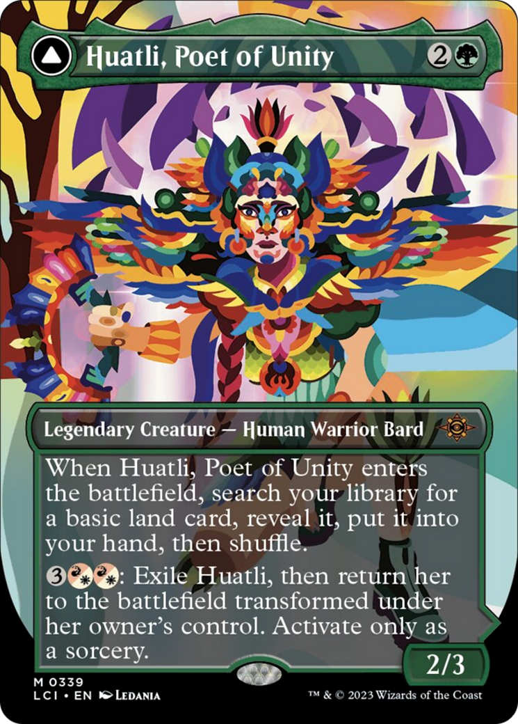Huatli, Poet of Unity // Roar of the Fifth People (Borderless) [The Lost Caverns of Ixalan] | Play N Trade Winnipeg
