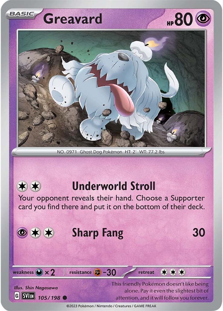 Greavard (105/198) [Scarlet & Violet: Base Set] | Play N Trade Winnipeg