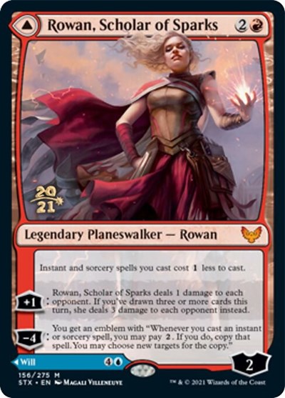 Rowan, Scholar of Sparks // Will, Scholar of Frost [Strixhaven: School of Mages Prerelease Promos] | Play N Trade Winnipeg