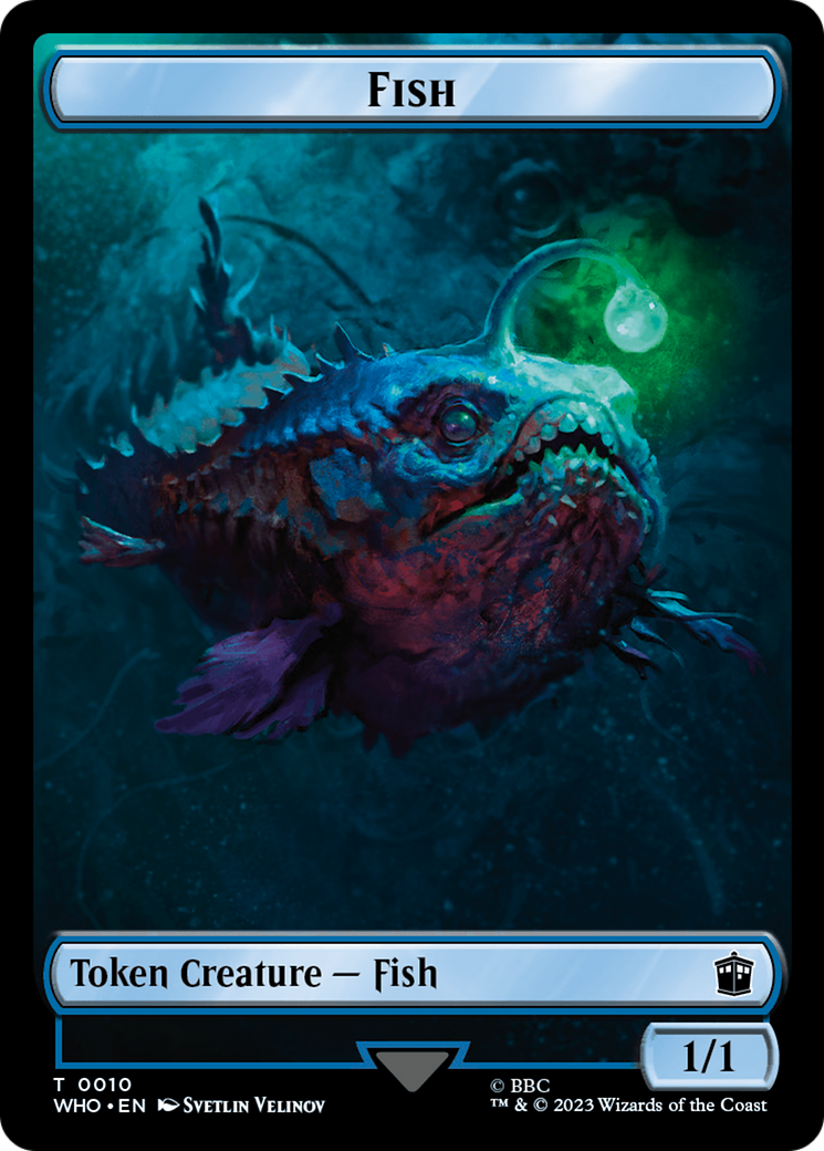 Fish // Alien Insect Double-Sided Token [Doctor Who Tokens] | Play N Trade Winnipeg