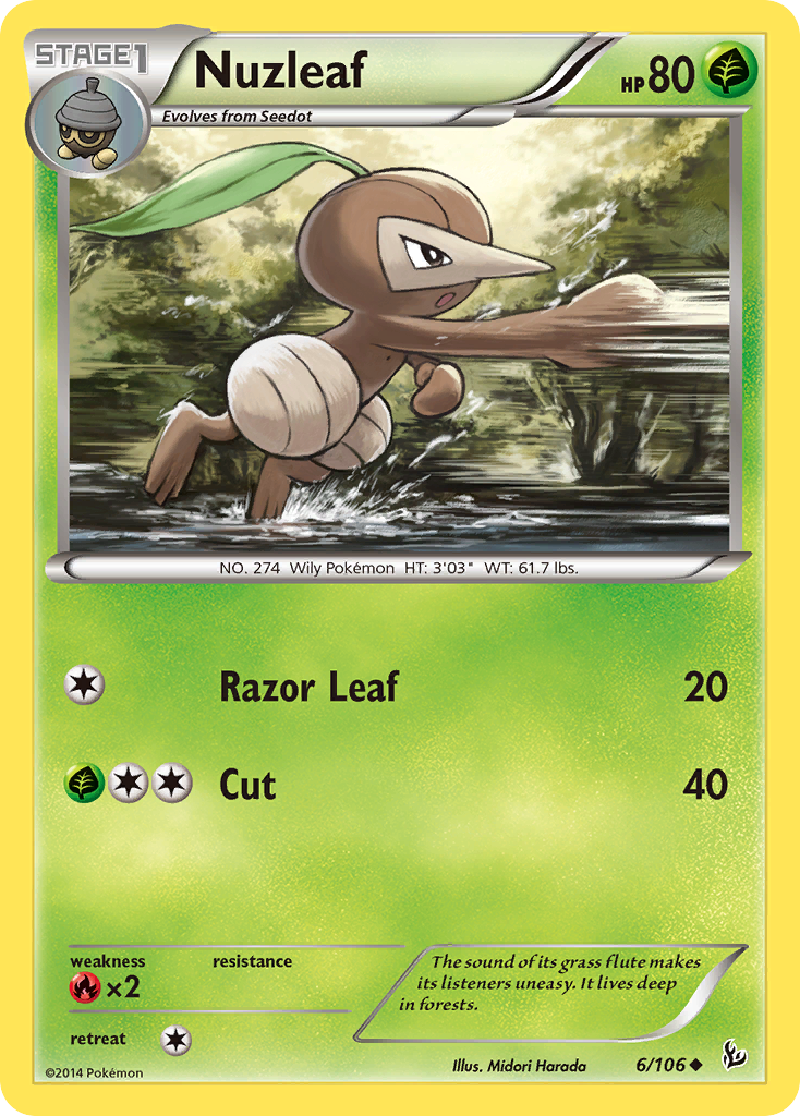 Nuzleaf (6/106) [XY: Flashfire] | Play N Trade Winnipeg